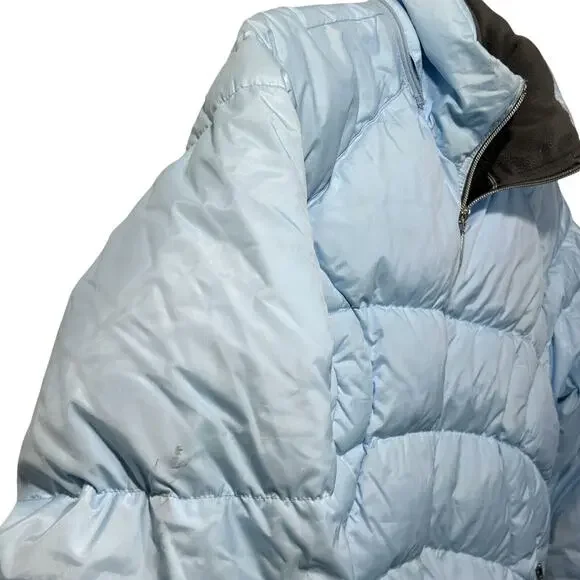 Nike Womens M Puffer Jacket Down Reflective Zipper Blue - Picture 11 of 16